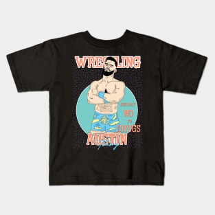 Artwork Austin Theory Wrestling Aesthetic Kids T-Shirt